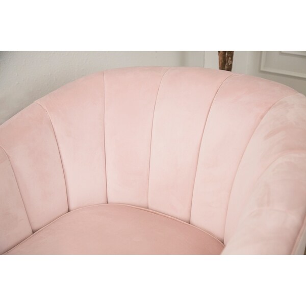 overstock pink velvet chair
