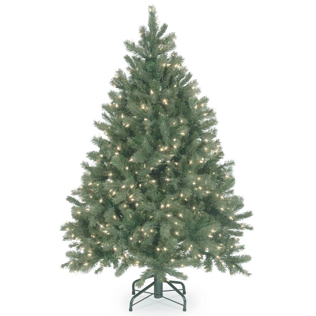 National Tree Company 4.5 ft. Downswept Douglas Blue Fir Tree with Clear Lights - 4.5 Foot