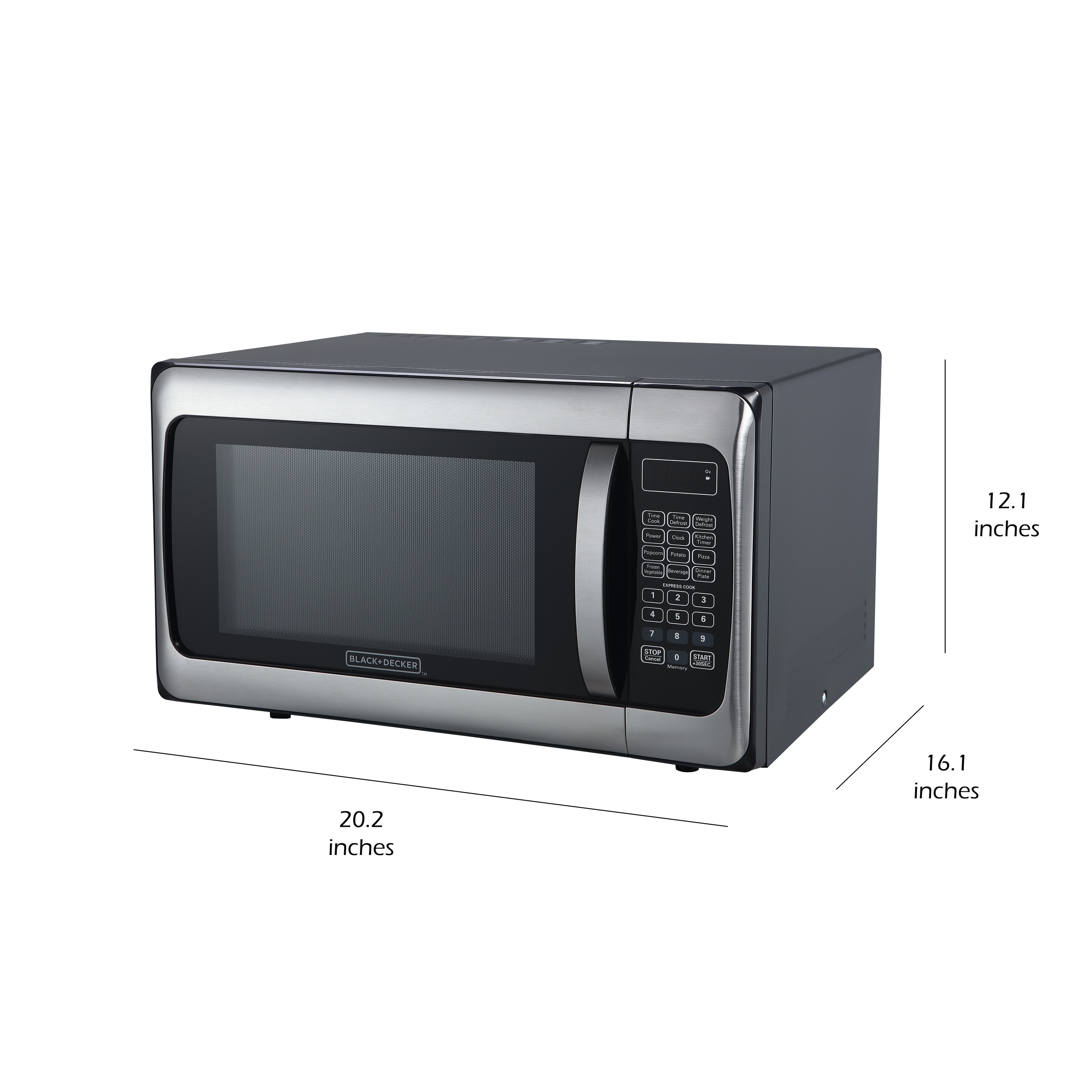 Black+Decker EM031MGG-X2 1.1-Cu. Ft. Microwave, Stainless Steel