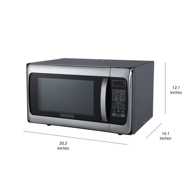 Black+Decker EM031MGGX1 1.1Cubic Foot Microwave, Stainless Steel N/A