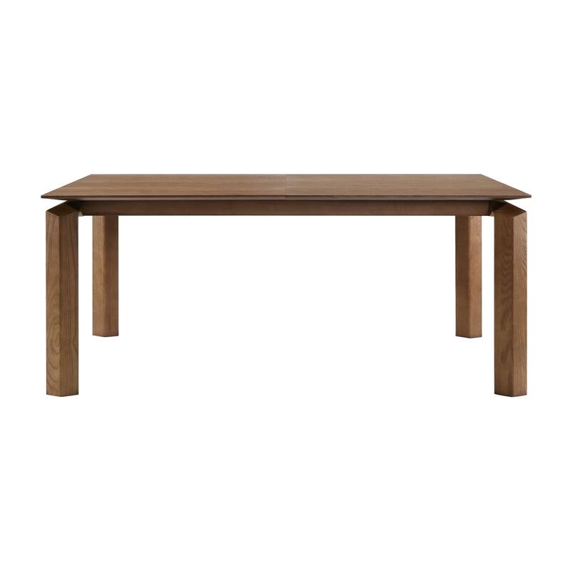 Treviso Mid Century Modern Extendable Dining Table in Walnut Finishwith Butterfly Leaf
