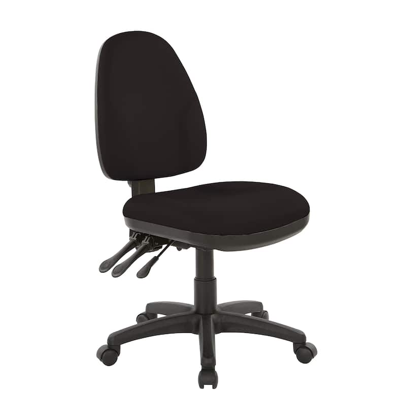 Dual Function Fabricated Ergonomic Office Chair - Black