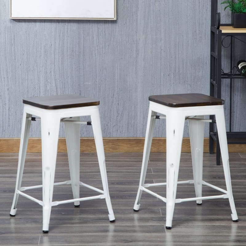 Truett Square Stool Set of 2