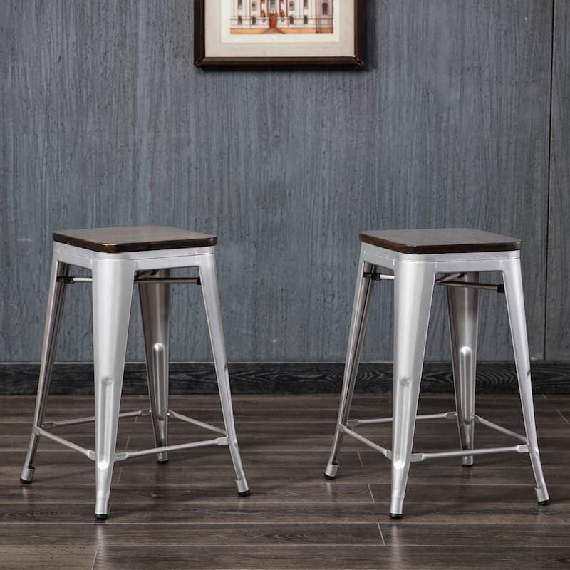 Truett Square Stool Set of 2