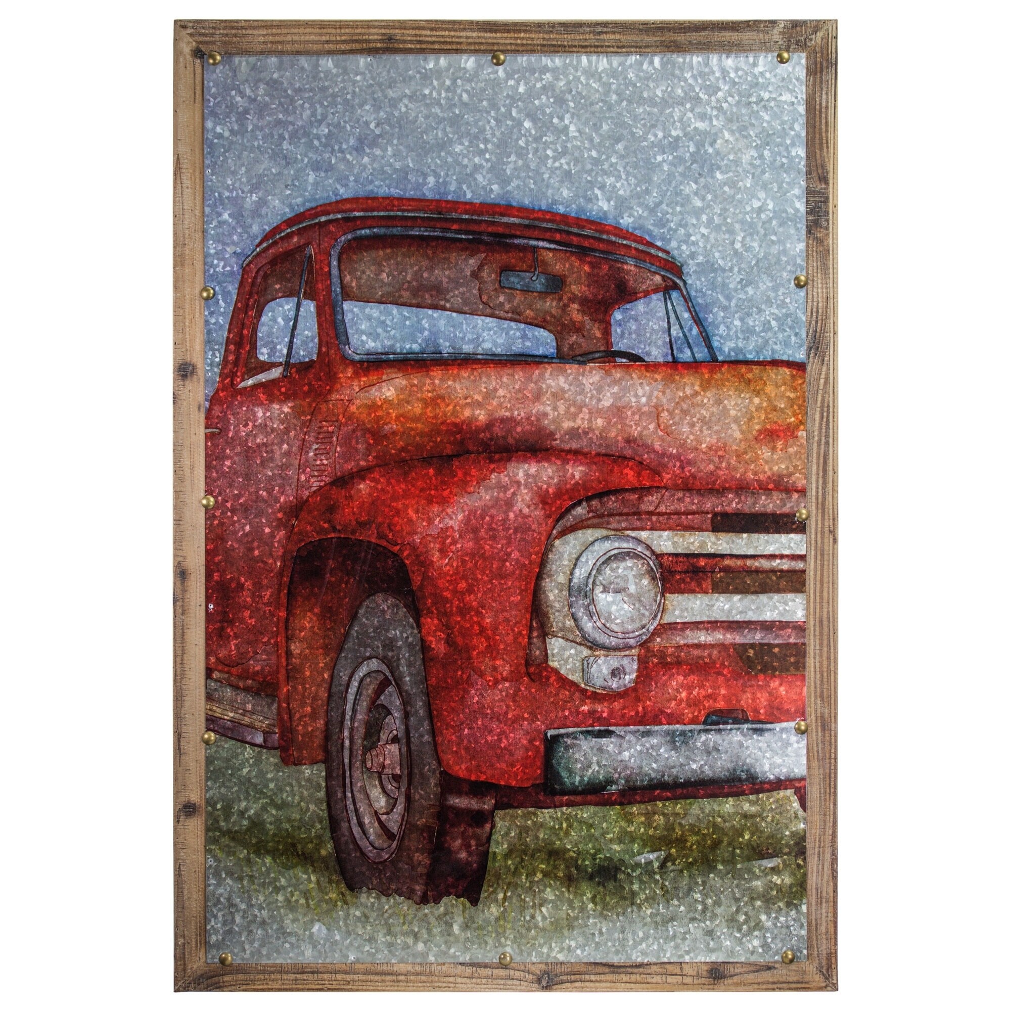 Shop American Art Decor Vintage Truck Print On Metal Farmhouse