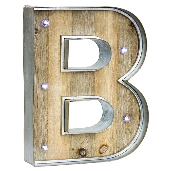 Shop Discontinued American Art Decor Marquee Led Letter B Wood