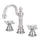 Option labeled metal cross handles