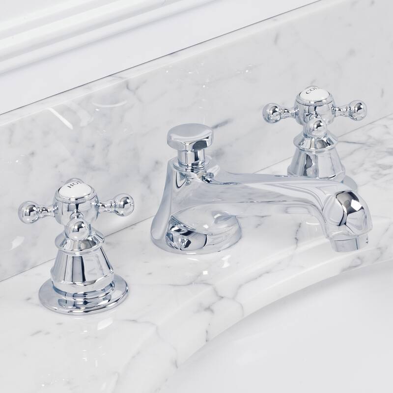 American 20th Century Classic Widespread Lavatory F2-0009 Faucets with Pop-Up Drain in Chrome Finish