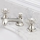 preview thumbnail 1 of 0, American 20th Century Classic Widespread Polished Nickel Faucet classic labeled metal cross handles