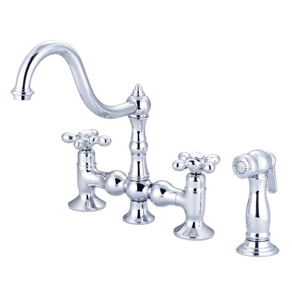 Shop Bridge Style Kitchen Faucet With Side Spray To Match In
