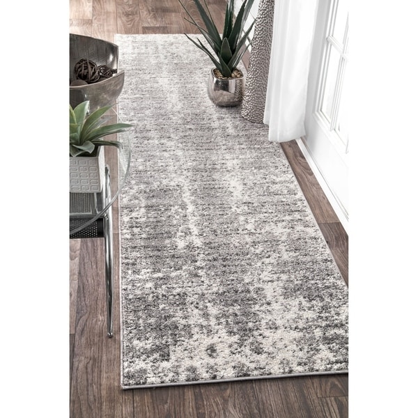 Nuloom Grey Contemporary Faded Mist Shades Runner Area Rug 2 Nuloom Grey Contemporary Faded Mist Shades Runner Area Rug 2 X27 6