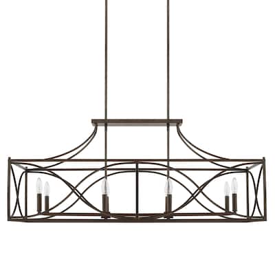 Tybee 8-light Nordic Grey Island Fixture/ Chandelier