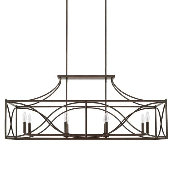 slide 1 of 1, Tybee 8-light Nordic Grey Island Fixture/ Chandelier