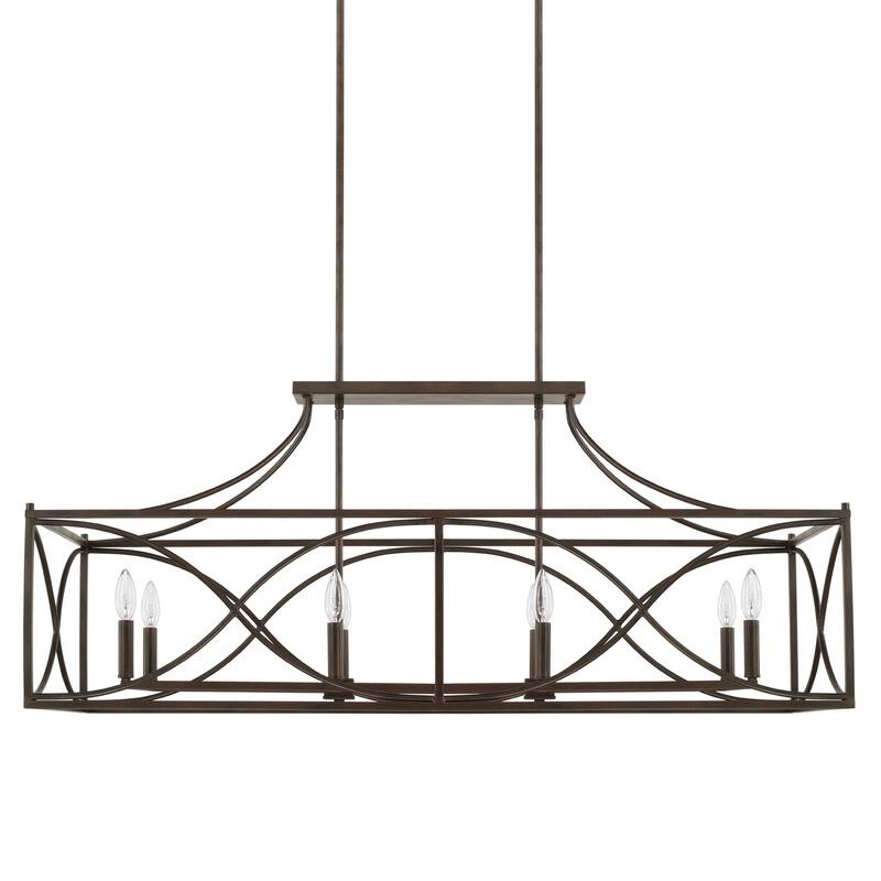 Tybee 8-light Nordic Grey Island Fixture/ Chandelier