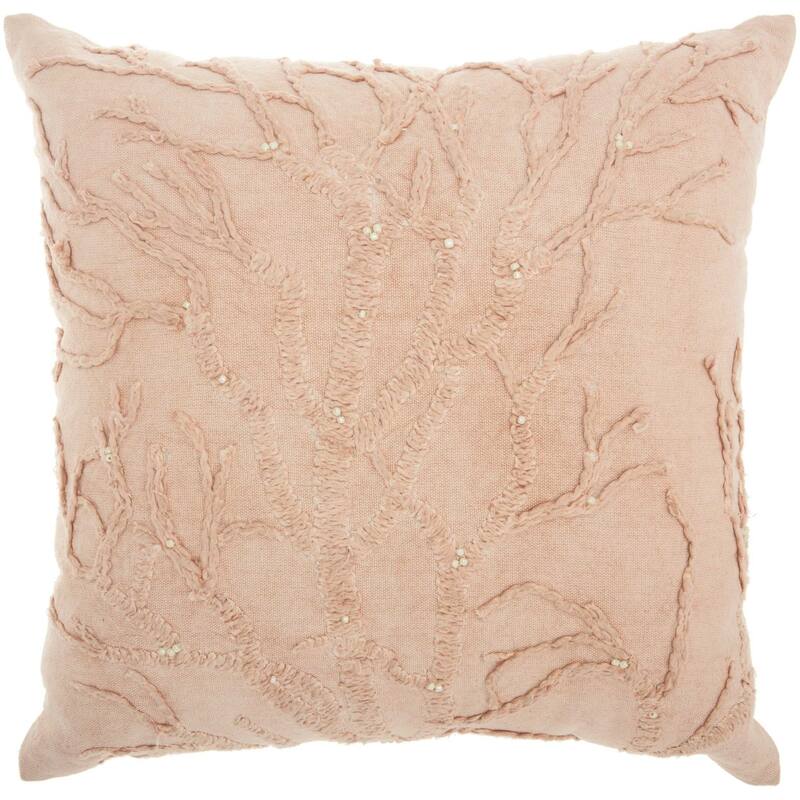 Mina Victory Life Styles Tree of Life Blush Throw Pillow (18-Inch x 18-Inch)