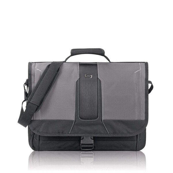 Shop Solo Supreme up to 15-inch Laptop Laptop Bag - Black/Gray - Overstock - 22852295