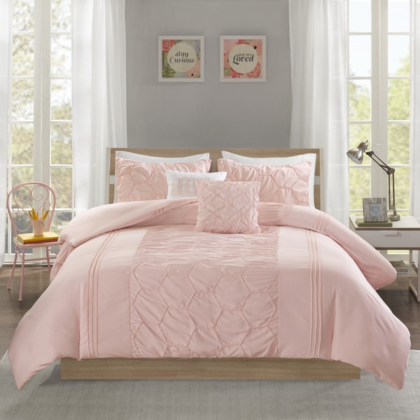 Shop Intelligent Design Shayda Blush Duvet Cover Set Twin ...