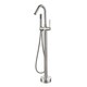 preview thumbnail 5 of 3, Vanity Art Brushed Nickel Finished Bathtub Faucet Freestanding Floor Mounted Single Handle Mixer Tap with Handheld Shower