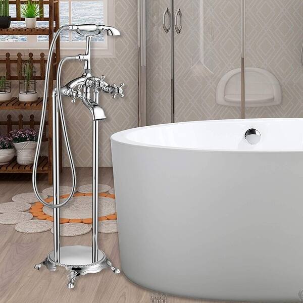 Shop Vanity Art 40 Inch Polished Chrome Freestanding Bathtub