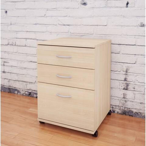 Nexera Essentials Mobile Filing Cabinet, Natural Maple