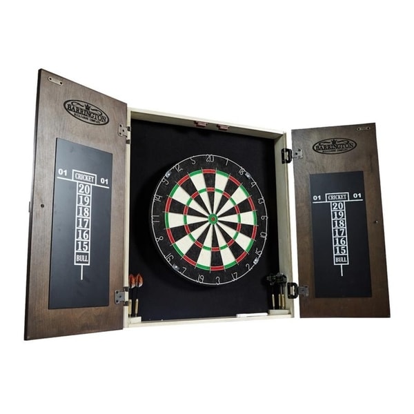 Barrington Bellevue Collection Premium Bristle Dartboard Cabinet Set
