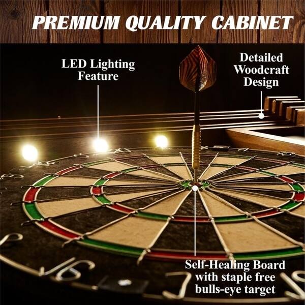 Shop Barrington Woodhaven Premium Bristle Dartboard Cabinet Set