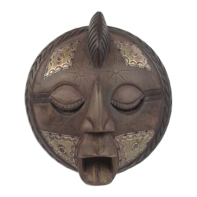 Handmade Mystic Akan Wood Mask (Ghana)