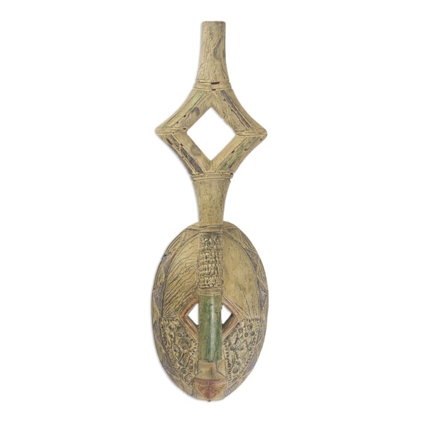 Ayekoo Ghanaian Wood Mask - Ghana