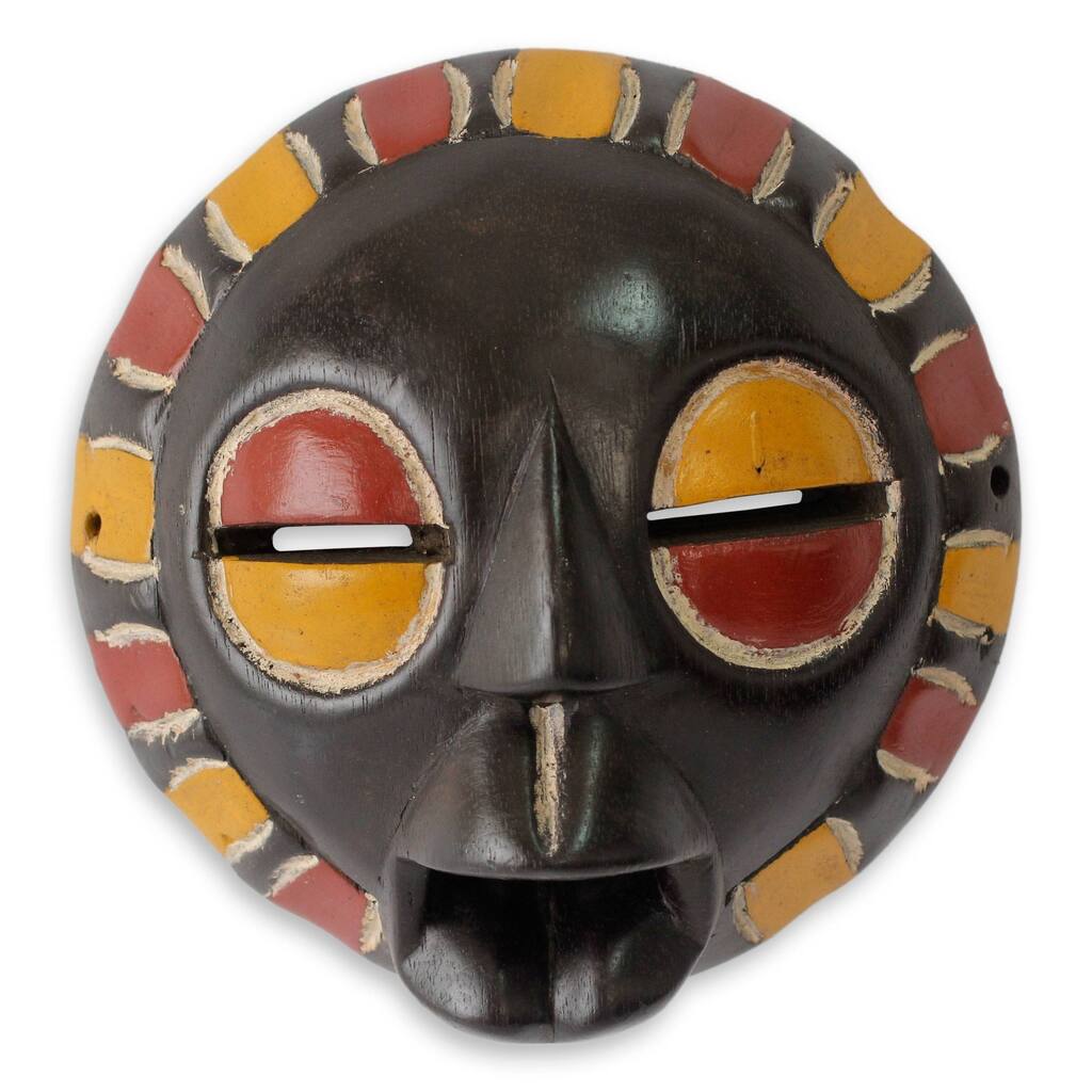 Handmade Akan Queen Mother African Mask (Ghana)
