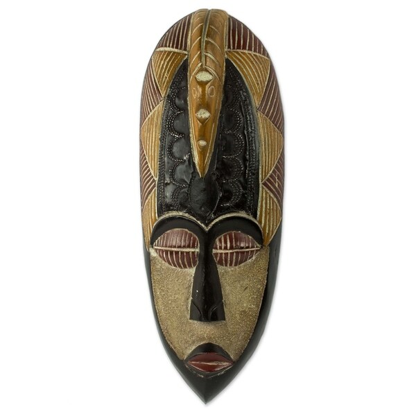 Herjole African Wood Mask - Ghana