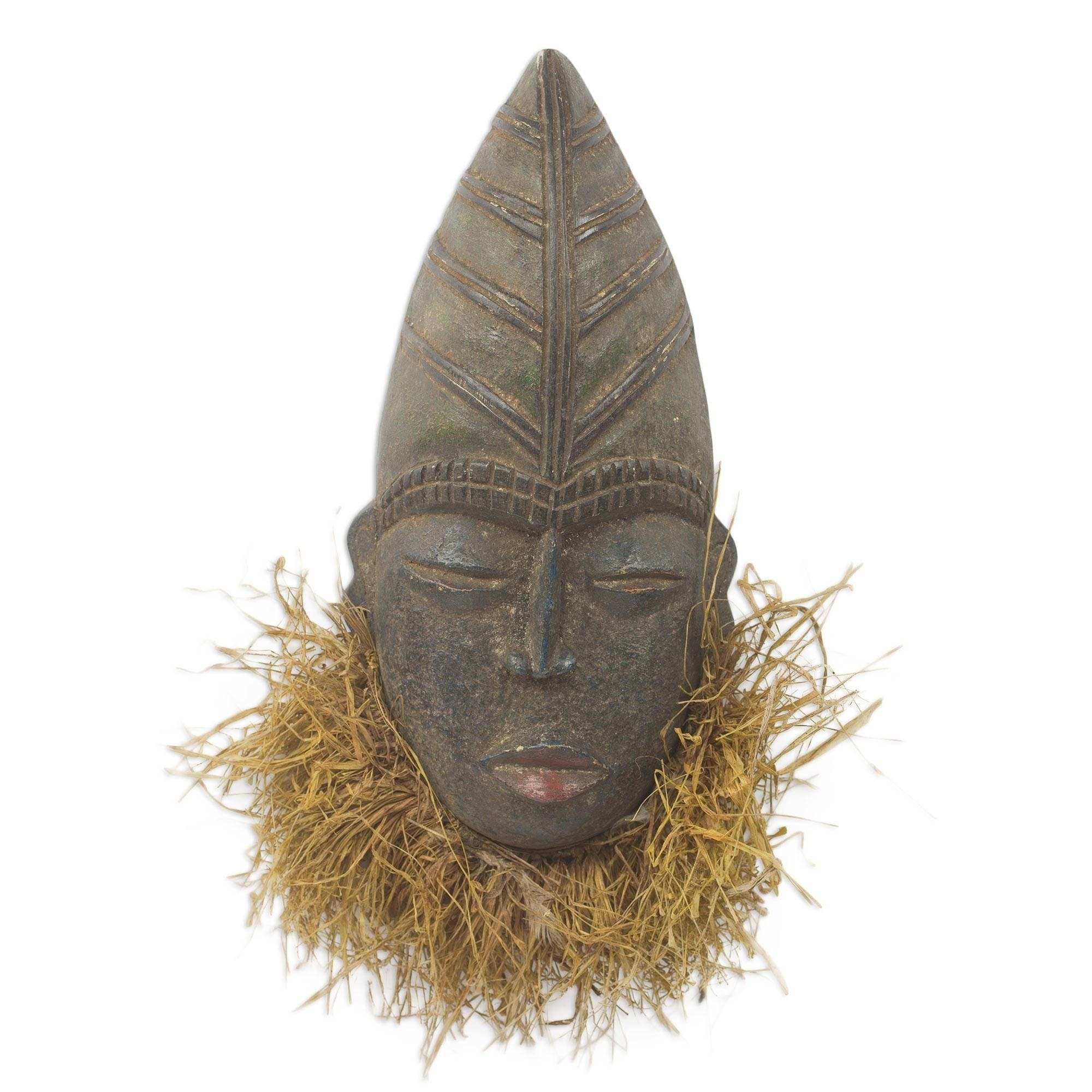 Handmade Getor African Wood Mask (Ghana) - Bed Bath & Beyond - 22854841