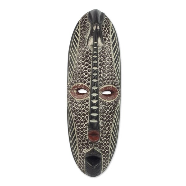 Elephant Strength African Wood Mask - Ghana