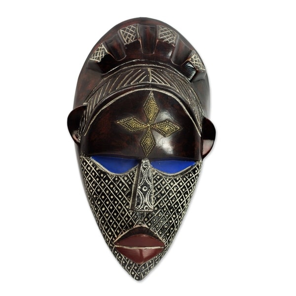 Community Asemkafo African Wood Mask - Ghana