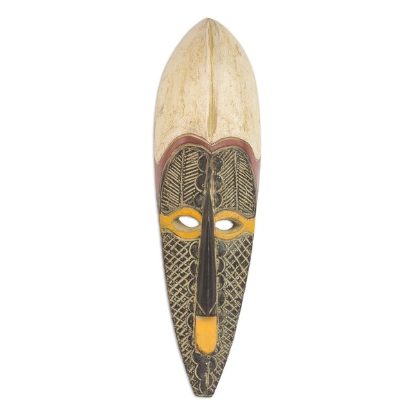 In The Distance African Wood Mask - Ghana