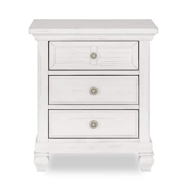 slide 2 of 2, Evolur Signature Cape May Nightstand, Weathered White