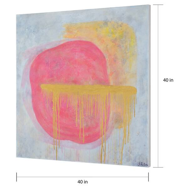 Shop Strick Bolton Unframed Grey Pink Canvas Oil Painting On