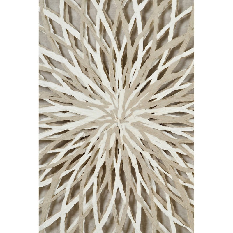 Strick & Bolton Framed Brown/ White Paper Wall Art - Brown/Multi