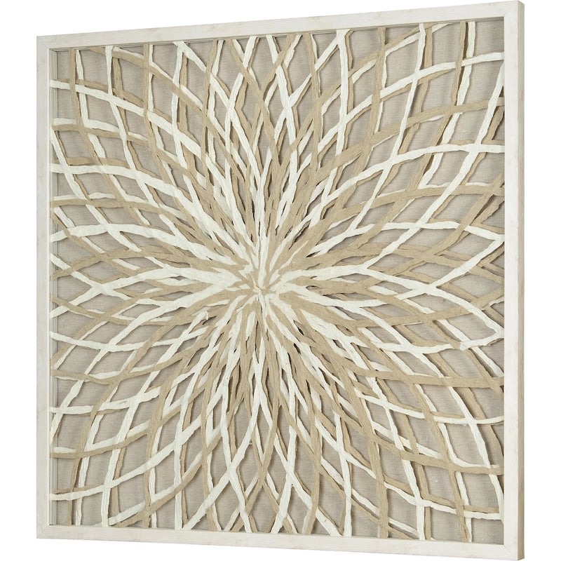 Strick & Bolton Framed Brown/ White Paper Wall Art - Brown/Multi