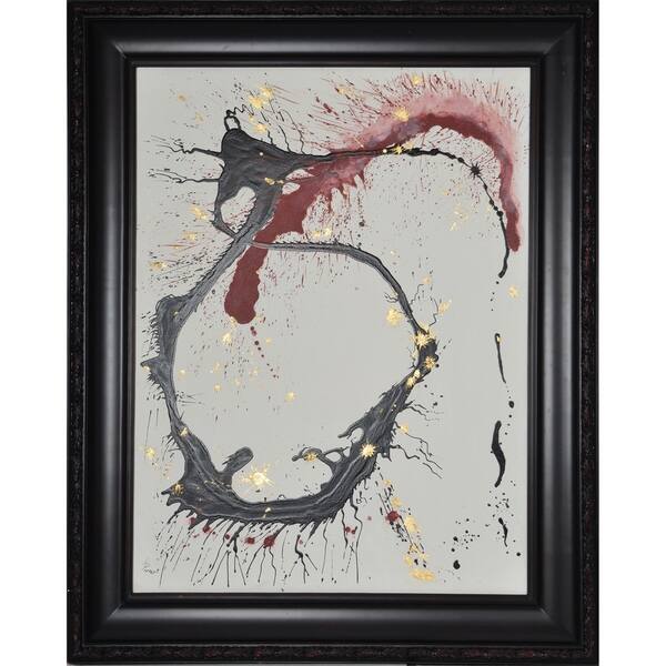 Shop Strick Bolton Framed Black Red Canvas Oil Painting On