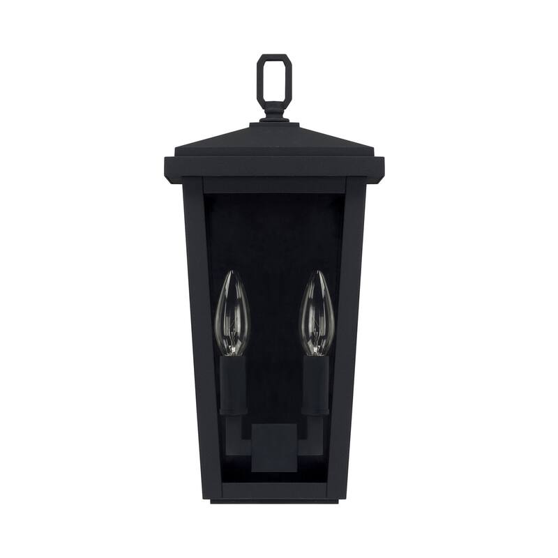 Donnelly 2-light Black Outdoor Wall Lantern