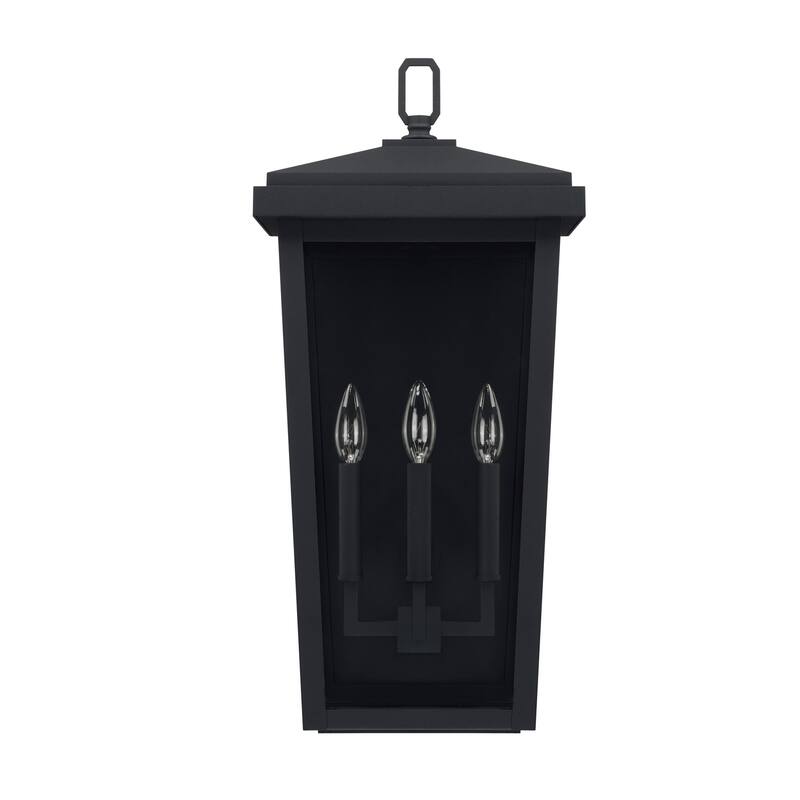 Donnelly 3-light Black Outdoor Wall Lantern