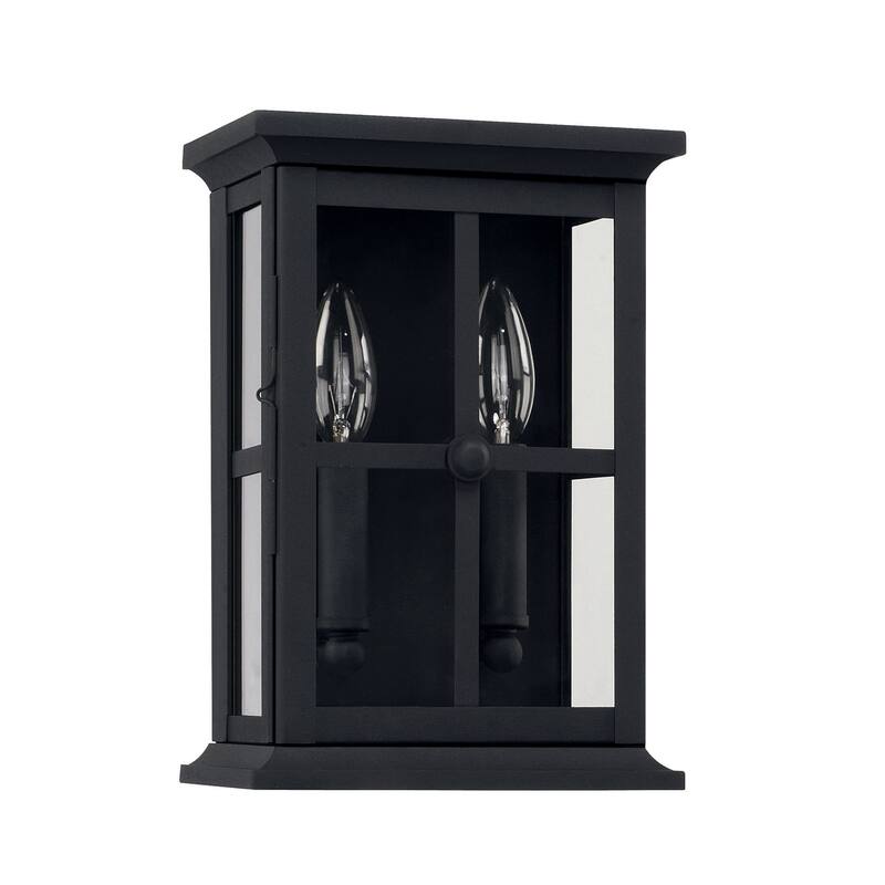 Mansell 2-light Black Outdoor Wall Lantern