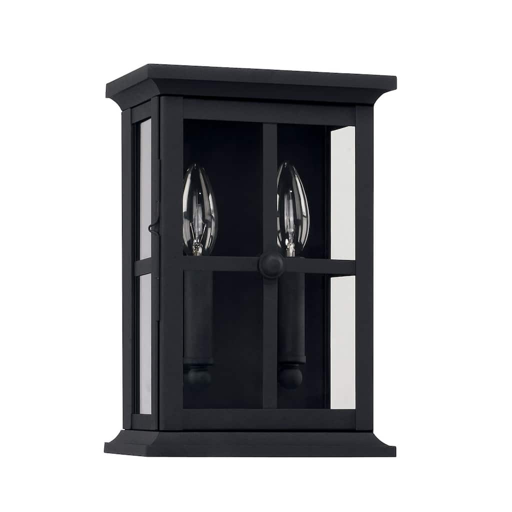 Mansell 2-light Black Outdoor Wall Lantern