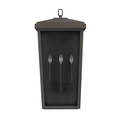 Donnelly 3-light Oiled Bronze Outdoor Wall Lantern