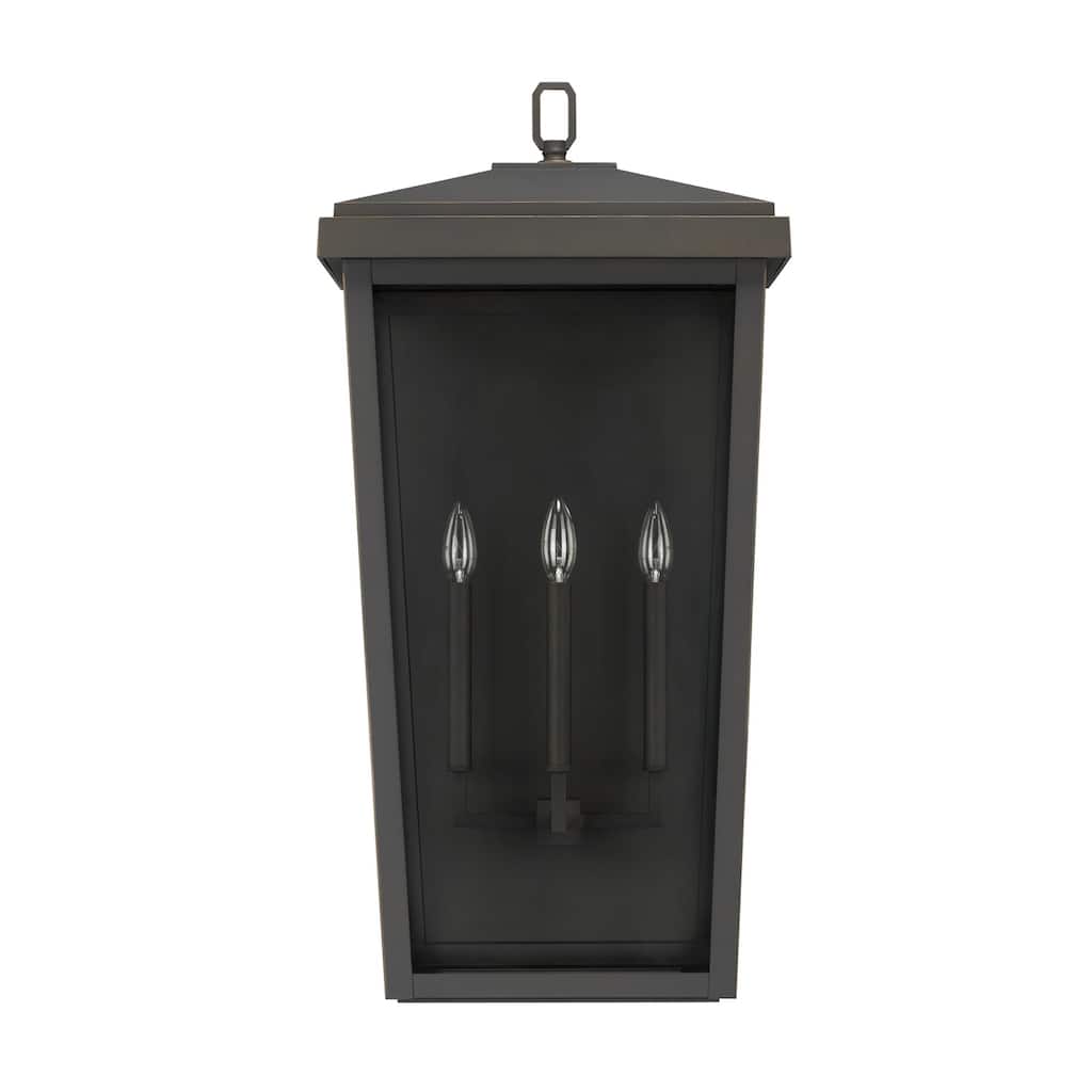 Donnelly 3-light Oiled Bronze Outdoor Wall Lantern