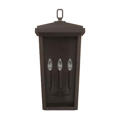 Donnelly 3-light Oiled Bronze Outdoor Wall Lantern
