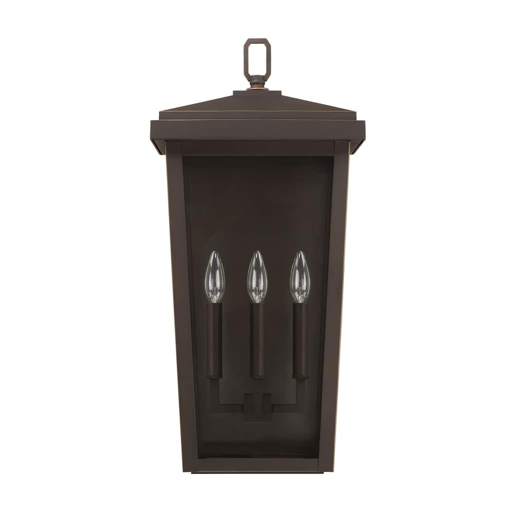 Donnelly 3-light Oiled Bronze Outdoor Wall Lantern