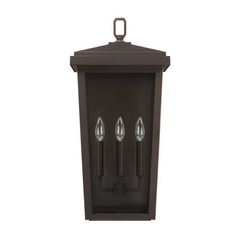Donnelly 3-light Oiled Bronze Outdoor Wall Lantern - Oiled Bronze
