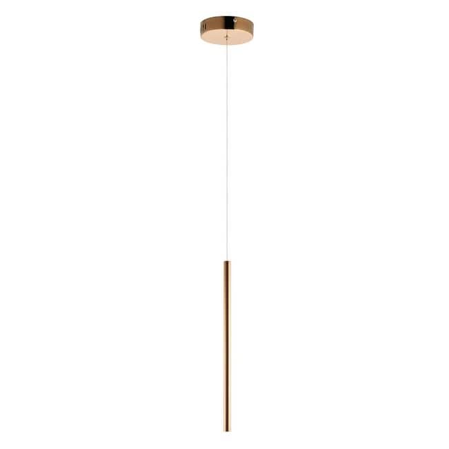Flute 1" Wide Steel Pendant - rose gold