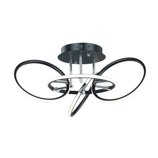 slide 1 of 1, Ringer 25" Wide Metal Flush Mount Ceiling Light